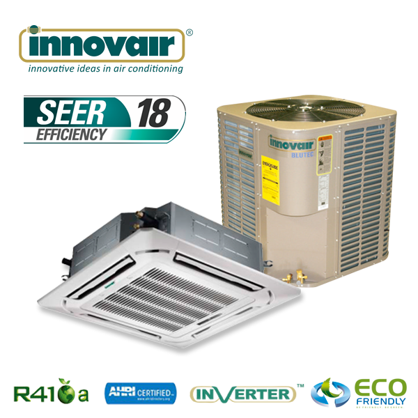 AIRE ACONDICIONADO TIPO SLIM CASSETE, TECNOLOGIA INVERTER, EFICIENCIA SEER 18, CAPACIDAD 60000 BTU, MARCA INNOVAIR