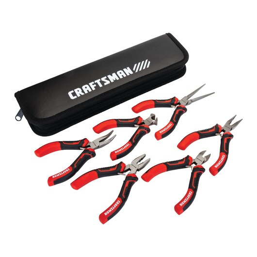 JUEGO DE TENAZAS MINI, DE 6 UNIDADES, ALICATE Bi MATERIAL, MARCA CRAFTSMAN, MODELO CMHT81716