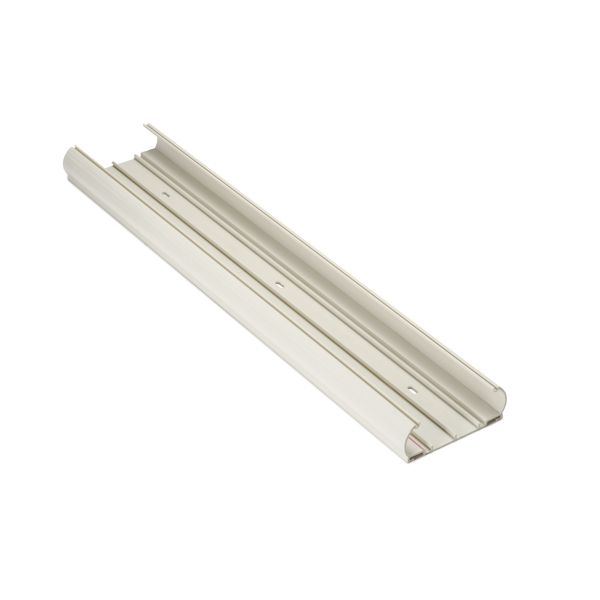 CANALETA PLASTICA SIN TAPADERA DE 4.5", MULTI CANAL, PARA POTENCIA Y DATOS, 8' DE LARGO, COLOR IVORY, MARCA HELLERMANN TYTON