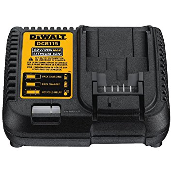 CARGADOR DE BATERIAS DE ION 4A, 12V/20V, MARCA DEWALT, MODELO DCB115-B3
