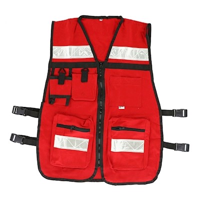 CHALECO BRIGADISTA, ROJO, MARCA CABEL, MODELO 03-0603-0303-02TM