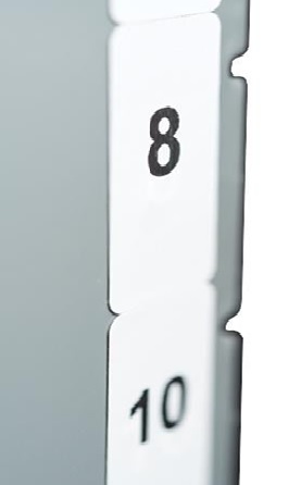 ETIQUETAS DE FASE PARA PANELES ELECTRICOS,1"x0.5", COLOR BLANCO,  ROLLO 2500'. PARA IMPRESORAS, MARCA HELLERMANN TYTON