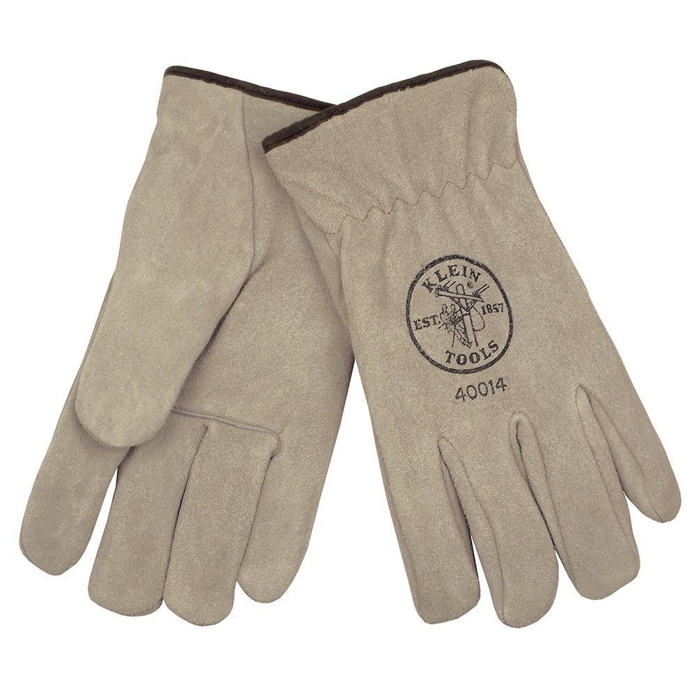 GUANTES DE CUERO AFELPADO FORRADOS, TALLA XL, MARCA KLEIN TOOLS, MODELO 40014