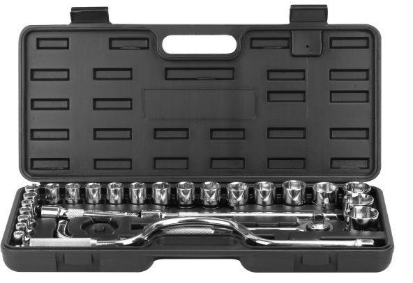 JUEGO DE CUBOS DE 1/2", DE 28 PIEZAS, MARCA BOSI TOOLS, MODELO BS512028
