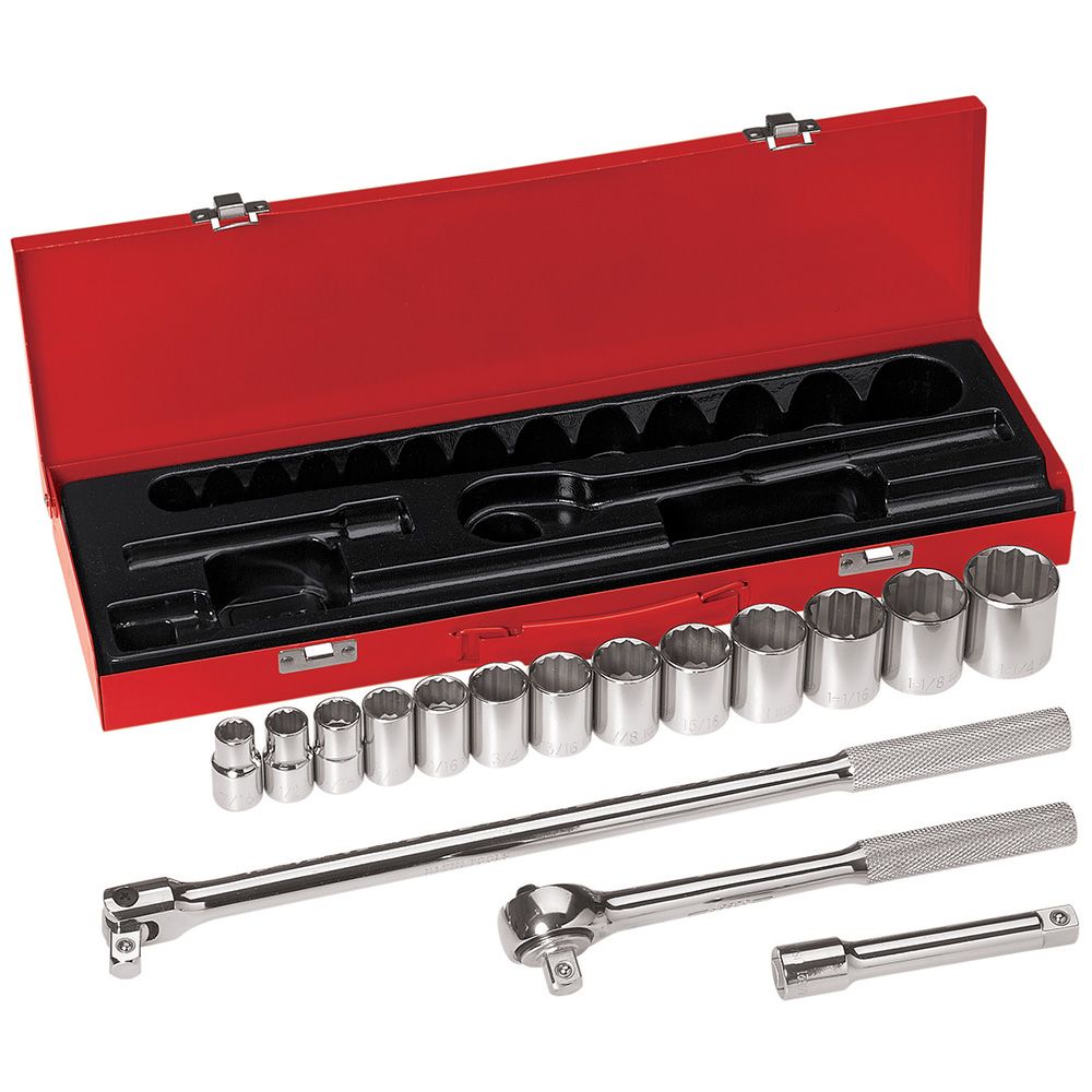 JUEGO DE CUBOS DE 1/2", 16 PIEZAS, MARCA KLEIN TOOLS, MODELO 65512