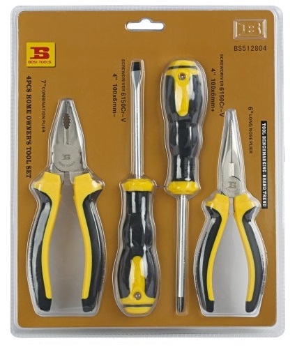 JUEGO DE DESTORNILLADORES DE 4 PIEZAS, BOSI TOOLS, BS512804