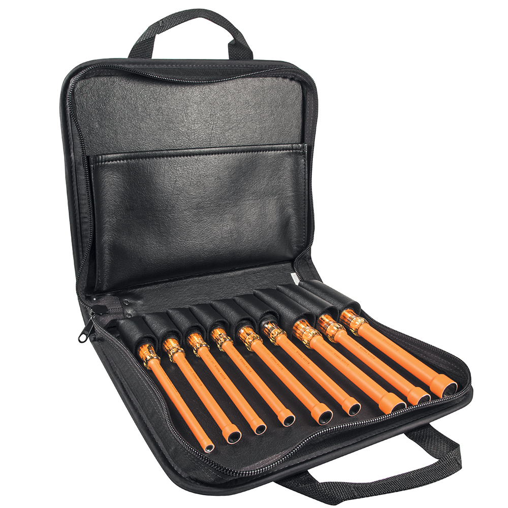 JUEGO DE DESTORNILLADORES DE CUBO AISLADOS 1000V, DE 9 PIEZAS, DE 3/16" A 5/8", MARCA KLEIN TOOLS, MODELO 33524