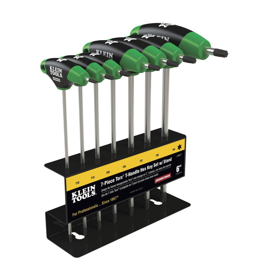JUEGO DE LLAVES HEXAGONALES (ALLEN) TIPO T, TORX, DE 7 PIEZAS, MARCA KLEIN TOOLS, MODELO JTH67T