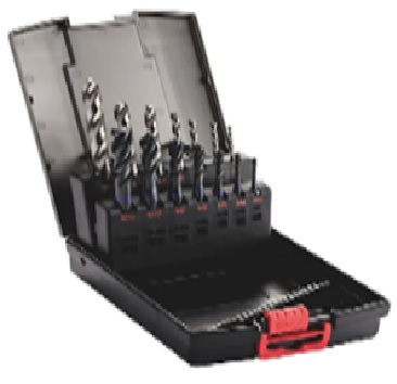 JUEGO DE BROCAS PARA METAL Y MACHUELOS, DE 14 PIEZAS, MARCA METABO, MODELO 627114000