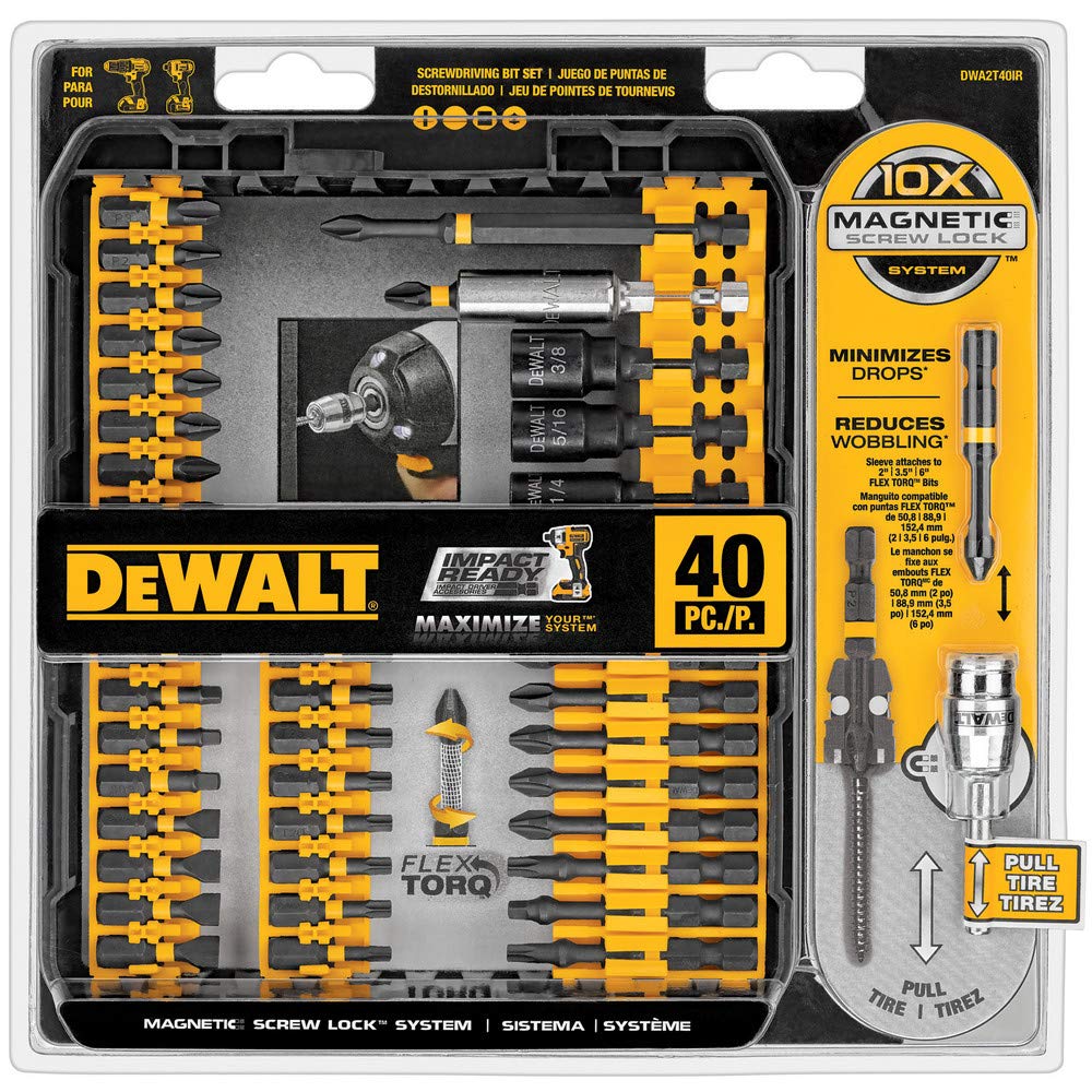 KIT DE PUNTAS PARA ATORNILLAR, MARCA DEWALT, MODELO DWA2T40IR