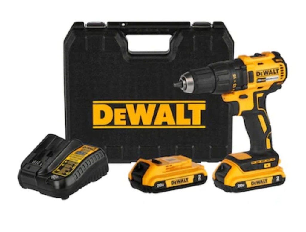KIT DE TALADRO ATORNILLADOR INALAMBRICO DE 1/2" 20V, 340W, MARCA DEWALT, MODELO DCD7771D2-B3: 2 BAT 2 AH + CARG + ESTUCHE