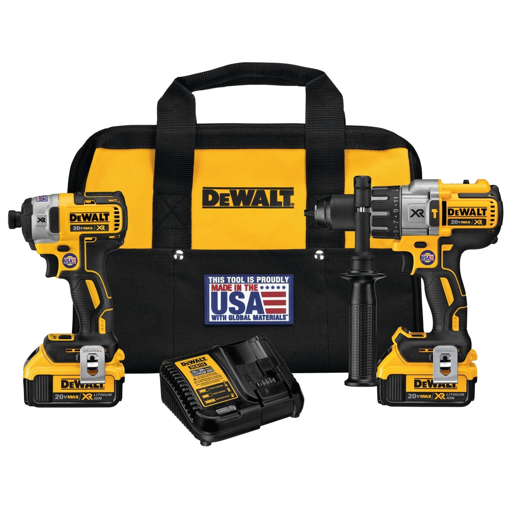 KIT TALADRO PERCUTOR + TALADRO ATORNILLADOR DE IMPACTO, MARCA DEWALT, MODELO DCK299M2
