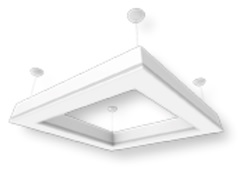 LAMPARA COLGANTE LED RECTANGULAR, 2'X4', UL, 100W, 12000 LUM, 4000K