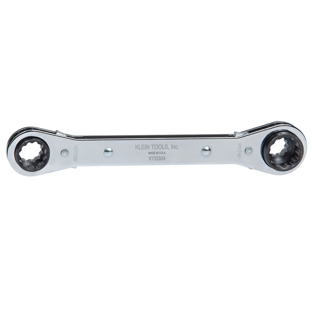 LLAVES DE ESTRIAS DE LINIERO CON MATRACA, 4 EN 1, 1/2'', 9/16'', 5/8'' Y 3/4'', MARCA KLEIN TOOLS, MODELO KT223X4