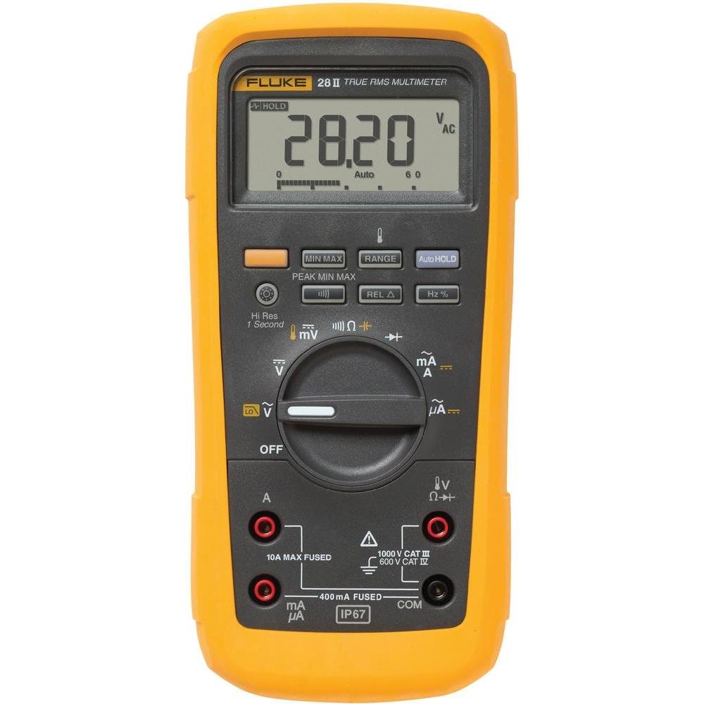 MULTIMETRO DIGITAL A PRUEBA DE AGUA, MARCA FLUKE, MODELO 28II