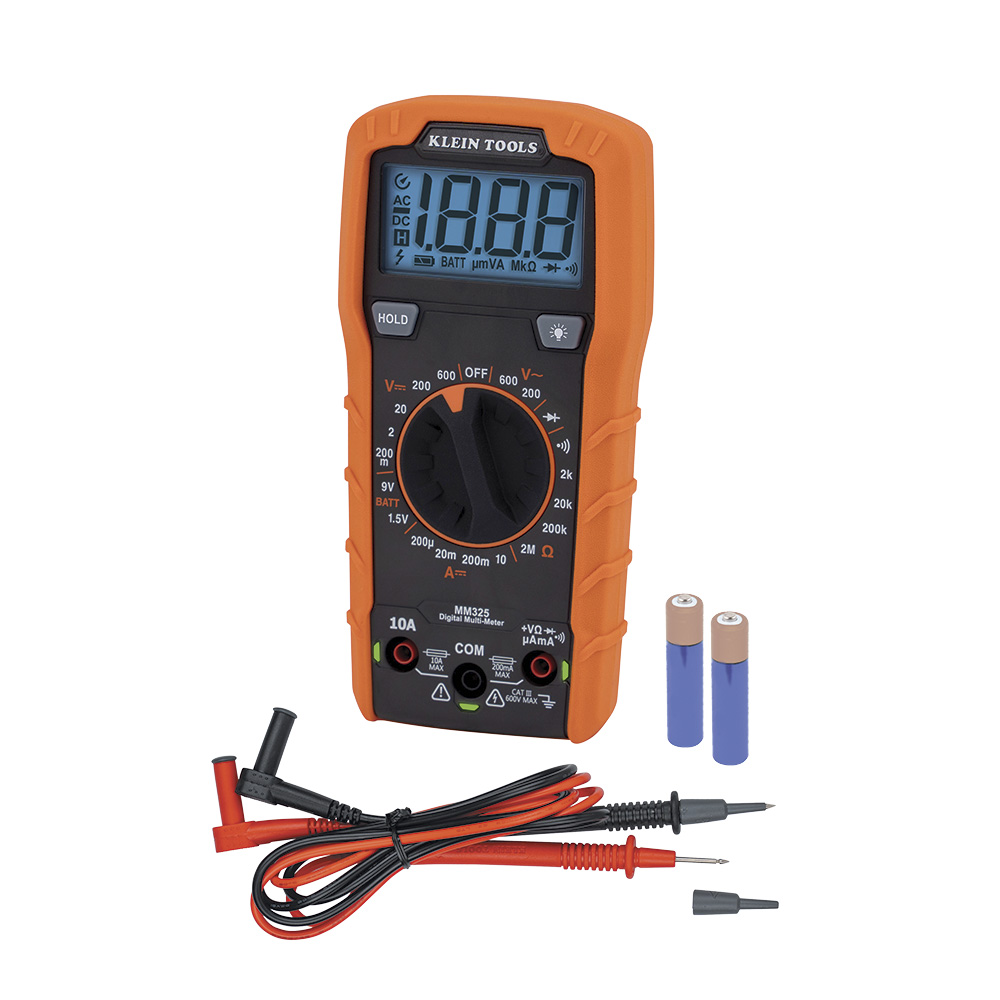 MULTIMETRO DIGITAL RANGO MANUAL DE 600V, MARCA KLEIN TOOLS, MODELO MM325