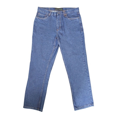 PANTALON JEANS DE ALGODON, DIELECTRICO, RELAXED FIT DE 18.3 CALORIAS, TALLA #30, MARCA CPA, MODELO 606-IND-DNM-30