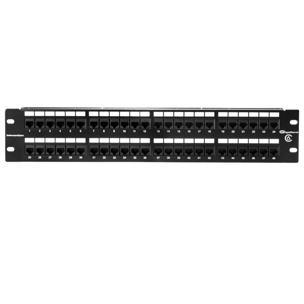 PATCH PANEL DE 48 PUERTOS, CAT.6, NORMADO, 2 UNIDADES DE RACK, MARCA HELLERMANN TYTON