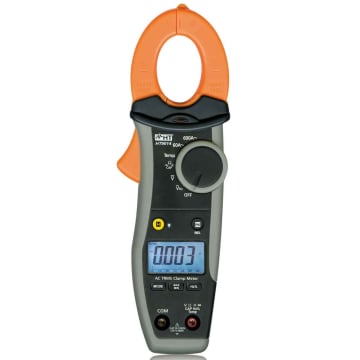 PINZA AMPERIMETRICA PROFESIONAL AC 600A TRMS, CAT IV 600V, MARCA HTI, MODELO 9014