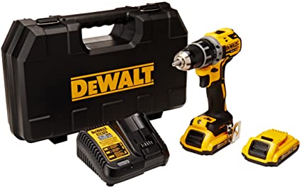 KIT DE TALADRO ATORNILLADOR INALAMBRICO DE 1/2" 20V, 350W, MARCA DEWALT, MODELO DCD791D2-B3: 2 BAT 2AH + CARG + ESTUCHE