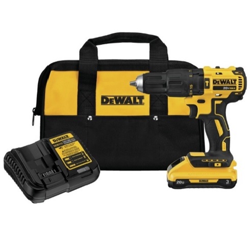 KIT DE TALADRO PERCUTOR/ATORNILLADOR INALAMBRICO DE 1/2" 20V, 340W, MARCA DEWALT, MODELO DCD7781D2-B3: A BAT 2AH + CARG + BOLSO