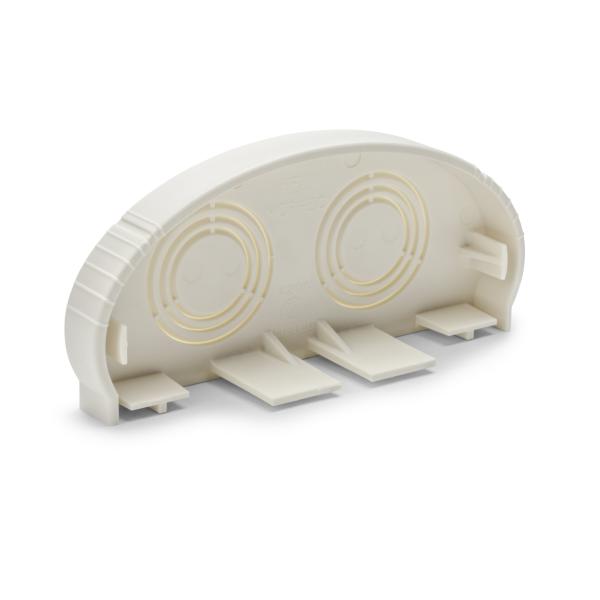 TAPA FINAL PARA CANALETA PLASTICA DE 4.5", MULTI CANAL, PARA POTENCIA Y DATOS, COLOR IVORY, MARCA HELLERMANN TYTON