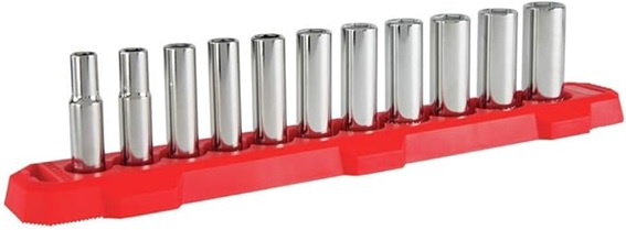 JUEGO DE CUBOS DE 3/8" DE 11 PIEZAS, DE 9 A 19MM, MARCA CRAFTSMAN, MODELO CMMT12045