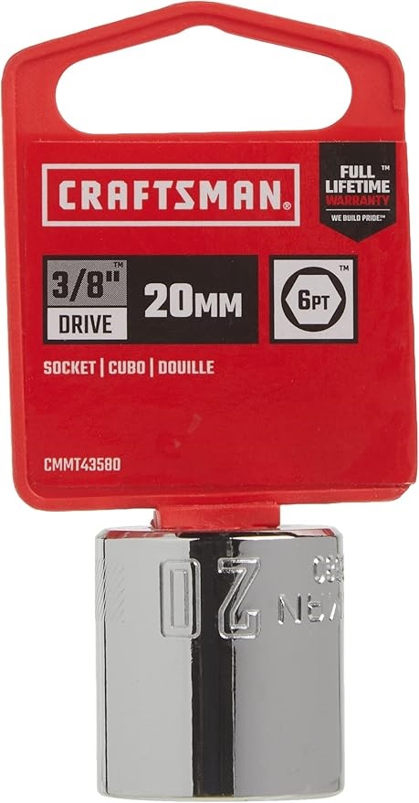 CUBO DE 20MM PARA RATCH DE 3/8", MARCA CRAFTSMAN, MODELO CMMT43580