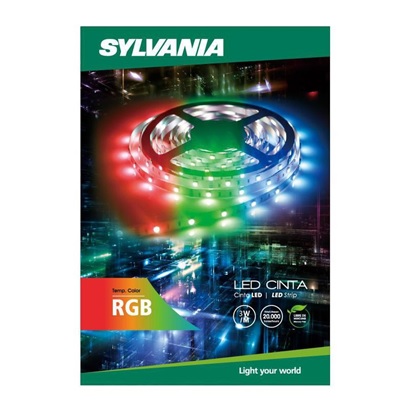 CINTA LED DE MULTICOLOR DE 15W, 5 METROS, SYLVANIA P27689-19