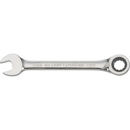 LLAVE COMBINADA CON TRINQUETE REVERSIBLE METRICA DE 12 PUNTOS, 17 MM, 72 DIENTES Y 12 PUNTAS, CRAFTSMAN CMMT42428