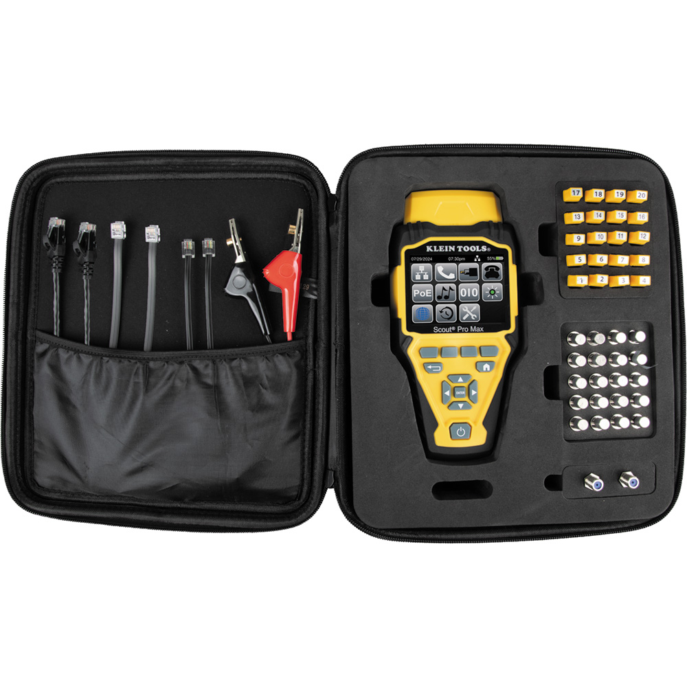 JUEGO DE PROBADOR DE CABLES DE RED CON TRANSMISORES REMOTOS SCOUT PRO MAX - KLEIN TOOLS VDV501-770