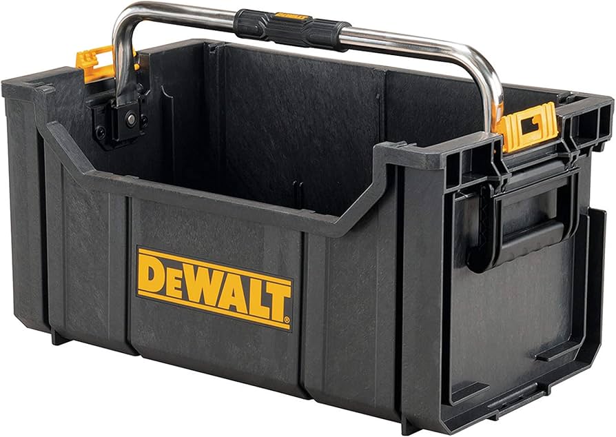 CAJA DE MANO, PORTAHERRAMIENTAS TIPO ABIERTO CON ASA DE TRANSPORTE, TOUGHSYSTEM MARCA DEWALT, MODELO DWST08206