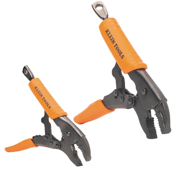 JUEGO DE PINZAS DE PRESION CON MORDAZAS CURVAS, DE 18 Y 25 CM, DE 2 PIEZAS, MARCA KLEIN TOOLS, MODELO 38660