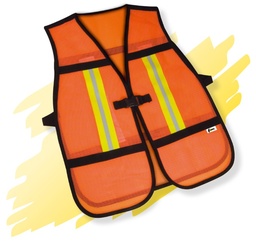 [CABEL03-0603-0102-02TM] CHALECO DE MALLA CON NARANJA, MARCA CABEL, MODELO 03-0603-0102-02