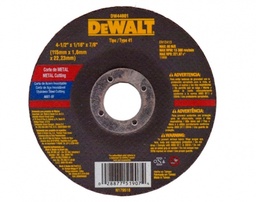 [DW44601] DISCO PARA CORTE DE METAL DE 4-1/2" X 1/16" X 7/8", MARCA DEWALT, MODELO 44601