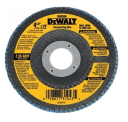 [DW8309-AR] DISCO PARA LIJAR DE ZIRCONIO DE 4-1/2"X7/8", GRANO 80, PARA ACERO INOXIDABLE, MARCA DEWALT, MODELO DW8309-AR