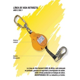 [CAB03-0607-3202-00] LINEA DE VIDA RETRACTIL, MARCA CABEL, MODELO 03-0607-3202-00