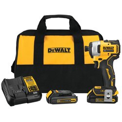 [DW-DCF809C2] KIT DE TALADRO ATORNILLADOR DE IMPACTO INALAMBRICO DE 1/4", 1700 LBS-PIE, MARCA DEWALT, MODELO DCF809C2: 2 BAT 1.3AH + CARG + BOLSO