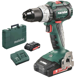 [METABO 602316520] KIT DE TALADRO ATORNILLADOR DE PERCUSION INALAMBRICO SB 18 LT BL, MARCA METABO, MODELO 602316520: 2 BAT 2AH+CARG+METABOX