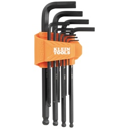 [KLEIN-BLS10M] JUEGO DE LLAVES HEXAGONALES (ALLEN) CON CABEZA DE BOLA, LARGAS, TIPO L, MILIMETRICAS, DE 10 PIEZAS, MARCA KLEIN TOOLS, MODELO BLS10M