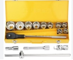 [BS512015] JUEGO DE HERRAMIENTAS DE CUBO DE 3/4 "DE ALTA RESISTENCIA DE 15 PIEZAS PARA REPARACIÓN DE AUTOMÓVILES, BOSI TOOLS BS512015