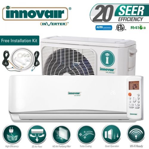 AIRE ACONDICIONADO TIPO MINI SPLIT TECNOLOGIA INVERTER, EFICIENCIA SEER 20, CAPACIDAD 18000 BTU, MARCA INNOVAIR