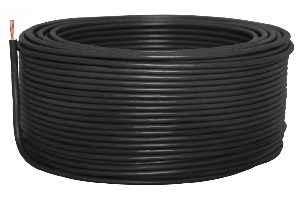 CABLE PARA USO SOLAR BI-CAPA ALUMINIO-COBRE, PV-2000V, 10 AWG, 35 AMP, COLOR NEGRO, MARCA ENERWIRE (Precio por Metro)