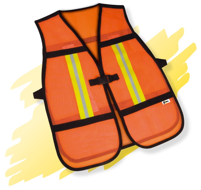 CHALECO DE MALLA CON NARANJA, MARCA CABEL, MODELO 03-0603-0102-02