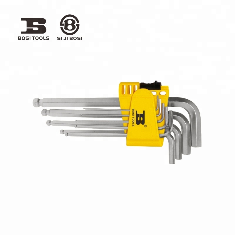 JUEGO DE LLAVES HEXAGONALES (ALLEN), CON CABEZA DE BOLA, DE 1.5MM A 10MM, MARCA BOSI TOOLS, MODELO BS423171