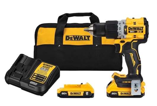KIT DE TALADRO PERCUTOR/ATORNILLADOR DE 1/2", 300W, MARCA DEWALT, MODELO DCD805D2-B3: 2 BAT 2 AH + CARG+ BOLSO
