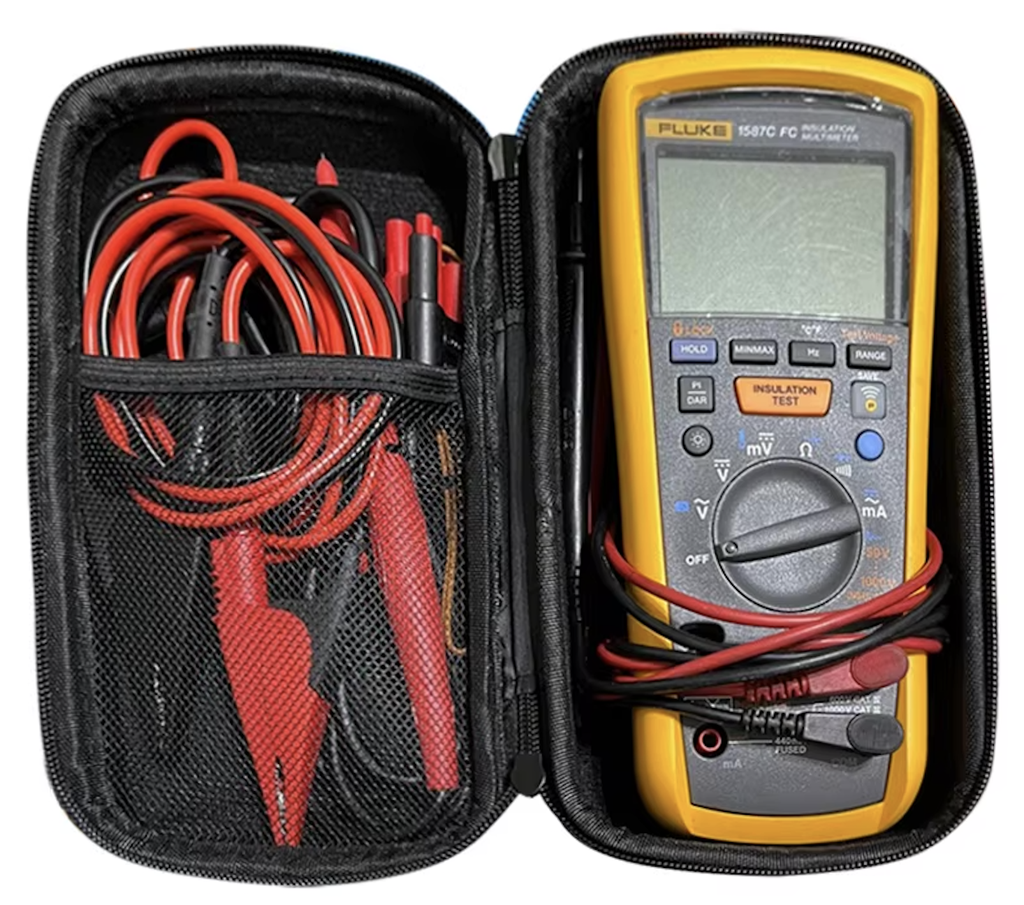 MULTIMETRO Y MEDIDOR DE RESISTENCIA DE AISLAMIENTO 1000V, MARCA FLUKE, MODELO 1587 FC