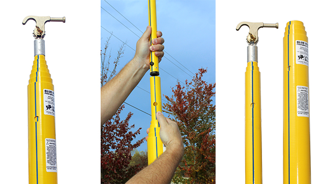 PERTIGA TELESCOPICA DE 35 PIES CON SECCIONES EXTRAIBLES, BLUE STRIPE TAKE-APART, MARCA UTILITY SOLUTIONS, MODELO USTS-TA-035