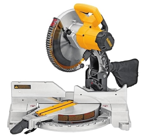 SIERRA INGLETADORA DE 12", 15 AMP, ELECTRICA DE BISEL COMPUESTO, 1600W, MARCA DEWALT, MODELO DWS715