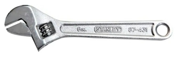LLAVE AJUSTABLE CROMADA DE 6", MARCA STANLEY, MODELO 87-431LA